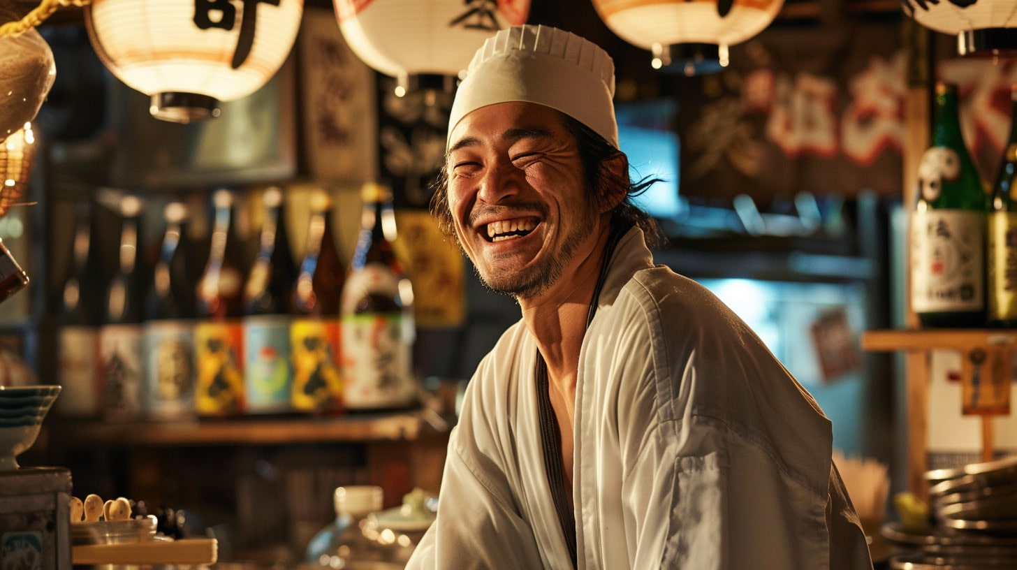 笑顔の居酒屋店主