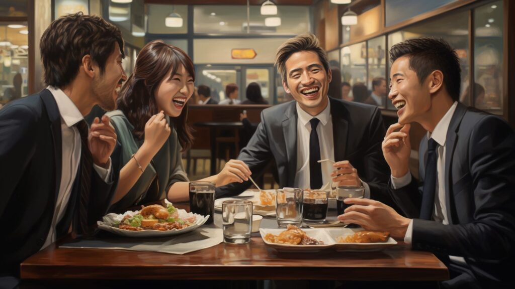 盛り上がる会食