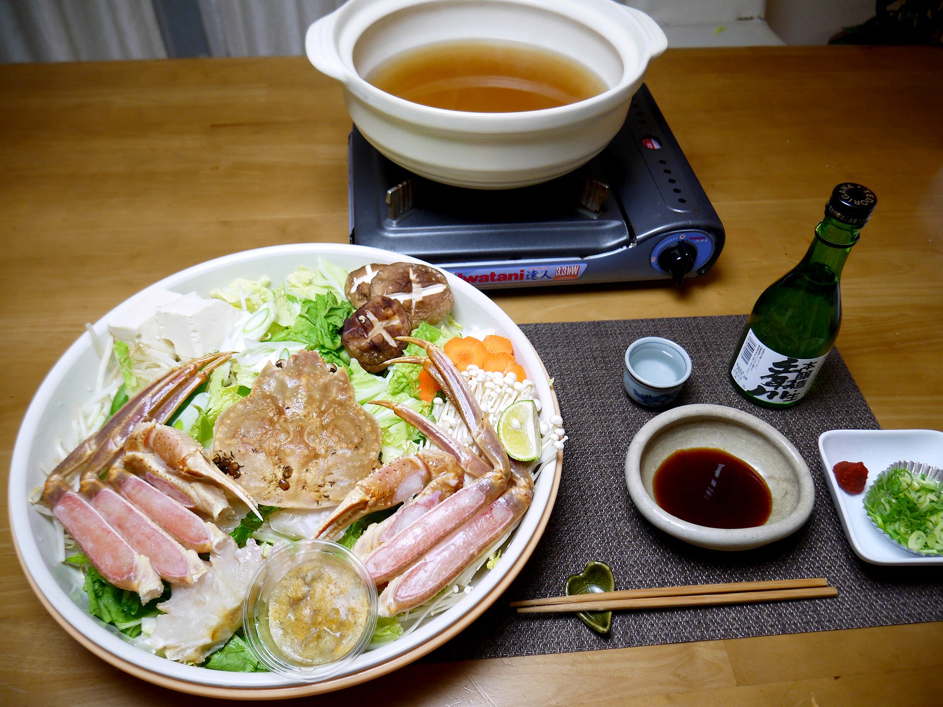 ずわいがにと日本酒