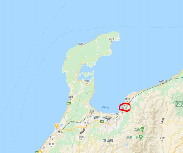 富山県の地図